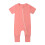 Baby Rompers Front Zipper Short Sleeve Solid Color 1
