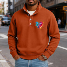 Sweat-shirt décontracté orange pour homme, taille XXL