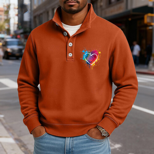 Herren-Freizeit-Sweatshirt Orange XXL