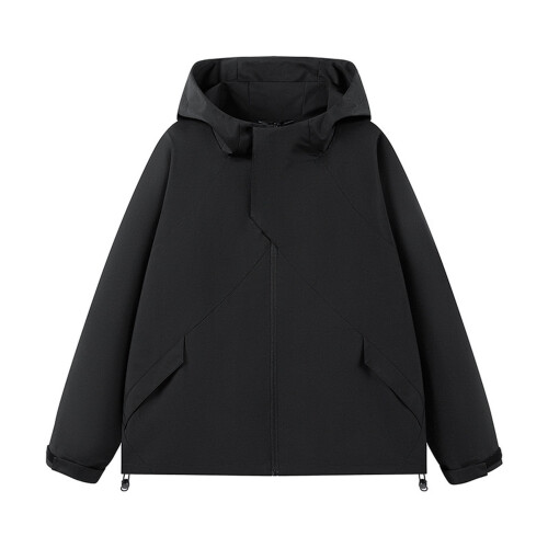 Ανδρικό Tactical Jacket Αντιανεμικό για Υπαίθριες Πεζοπορίες, Μαύρο L
