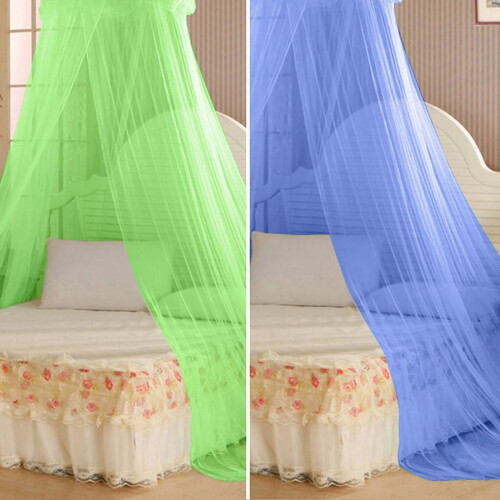 Lace Bed Canopy Dome Blue Mosquito Net 1 Piece 1