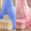 Lace Bed Canopy Dome Blue Mosquito Net 1 Piece 3