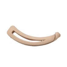 Women's Horsetail Hair Claw Banana Shape Plastic Clip Beige