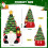 Ceramic Christmas Tree Gnome Decor with Lights Green 8 inch 3