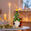 Ceramic Christmas Tree Gnome Decor with Lights Green 8 inch 6