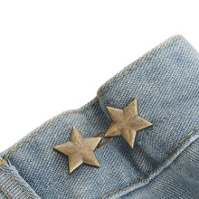 Jean Button Pins No Sew Waist Button Waist Buckle Star-Bronze