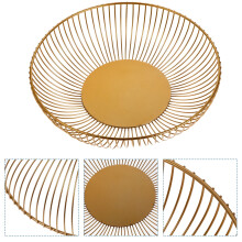 Coupe à fruits en fil doré pour le rangement et la décoration de la cuisine