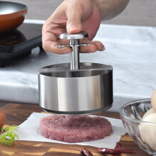 Prensa para hamburguesas de acero inoxidable (1 pieza)