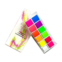 12 Colors Watercolor Paints Fluorescent Color for Painting on