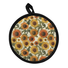 Dessous de plat résistants à la chaleur, motif tournesol, lot de 4