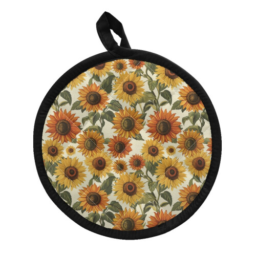 Sonnenblumen-Topflappen, hitzebeständig, 4er-Pack
