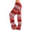 Damen-Weihnachtshose mit Print, lang, Rot, XL 1