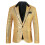 Herenblazer met 3D-paillettenprint, formele jas 1