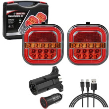 Kit de feux de remorque à LED carré avec indicateur de freinage dynamique (2 pièces)