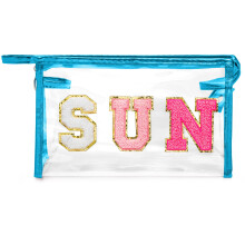 SUN Make-uptasje, transparant, met ritssluiting, ideaal voor op reis