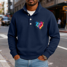 Herren-Freizeit-Sweatshirt, Marineblau, XL
