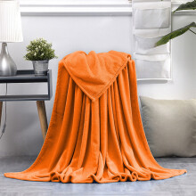 Couverture duveteuse orange 99 x 150 cm