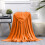 Couverture duveteuse orange 99 x 150 cm 1