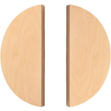 Poignées de meuble en bois de style chinois, en hêtre massif, 2 pièces, 64 mm