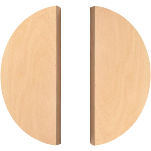 Poignées de meuble en bois de style chinois, en hêtre massif, 2 pièces, 64 mm