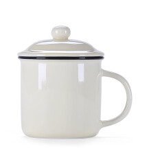 Mug à café en porcelaine à fond plat, 35 cl