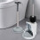 Ensemble brosse et ventouse WC compact et peu encombrant 2 pièces 1