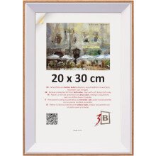 Wooden Photo Frame 20x30 cm for Hanging Elegant Brown and White — photo frame 20x30, white wooden frame, oak photo frame