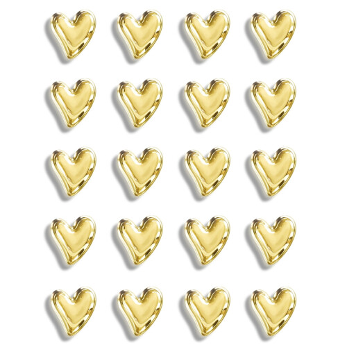 Gold Heart Fridge Magnets 20 pcs