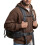 Moletom masculino com capuz, zíper frontal e textura waffle, com bolso canguru. 5
