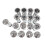 Conjunto de pinças redondas 5C de 1/16 a 1-1/16 polegadas (17 peças) 6