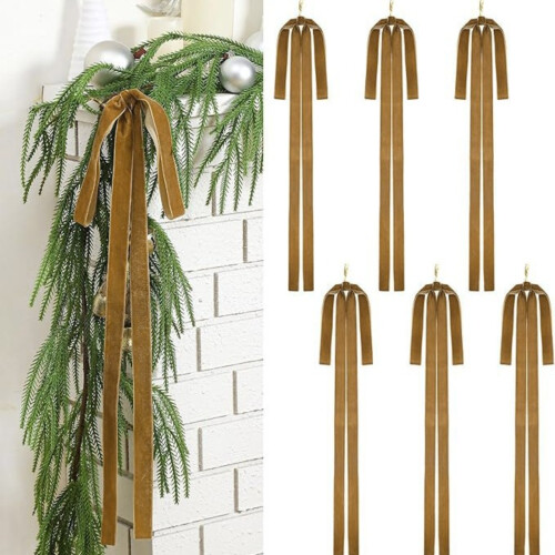 Röd sammets julgransrosett Rustik vintage 1-pack 1