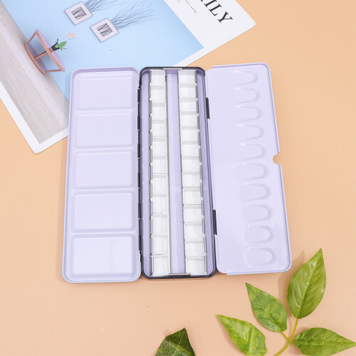 Watercolor Tin Box with 12 Grid Pans 1
