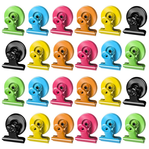 Fridge Magnets Heavy Duty Magnetic Clips 12 Pack Black