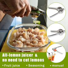 Presse-citron avec conception anti-coupe et lame en acier inoxydable facile à nettoyer (1 pièce)