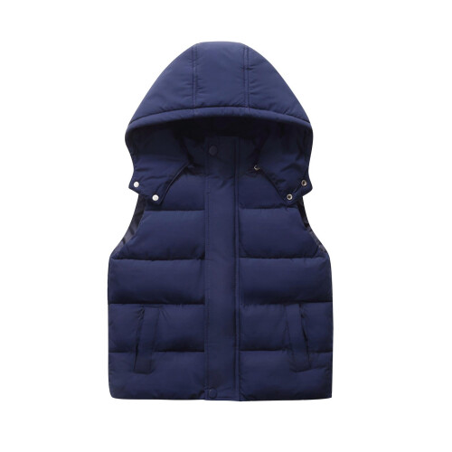 Kids Thermal Sleeveless Vest Zip Front Polyester 3-12Y 1