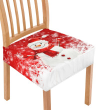 Ensemble de 6 housses de chaise bonhomme de neige extensibles pour chaises standard