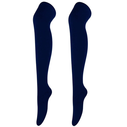 Calcetines altos de algodón IOPQO para mujer, 2 pares 2