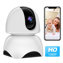 WiFi-kamera 1080P innendørs baby- og kjæledyrmonitor med 2-veis