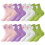 Calcetines deportivos de algodón multicolor con estampado de corazones para niñas. 1