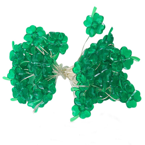 St. Patricks dag lyskæder med feer og kløver
