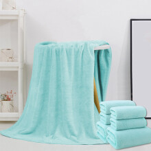 Ensemble de 6 serviettes de bain en coton (140 x 70 cm et 75 x 35 cm)