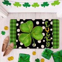 Eingangsteppich zum St. Patrick's Day mit Kleeblattmuster, 36 x 60 Zoll