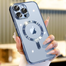 Magnetische Slim-Hülle für iPhone 15 Pro, Blau