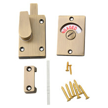 Bronzen deurslot voor de badkamer, voor extra privacy in openbare toiletten.
