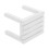Tabouret miniature en bois blanc style banc de parc 5