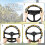 Capa de volante universal com estampa de vaca e girassol 7
