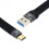 Cablu de date USB-C la USB-A, 10 Gbps, 13 cm, plat și flexibil. 2