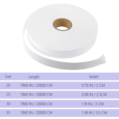 White non-woven clothing size labels iron-on fabric 50 pcs 1