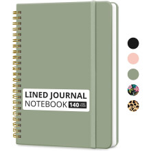 Spiral Journal Notebook College Ruled A5 Hardcover 140 Pages