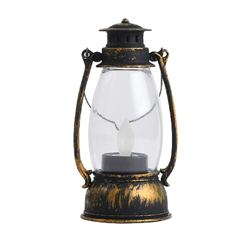 LED Candle Lampwick Lantern Red Bronze One Size